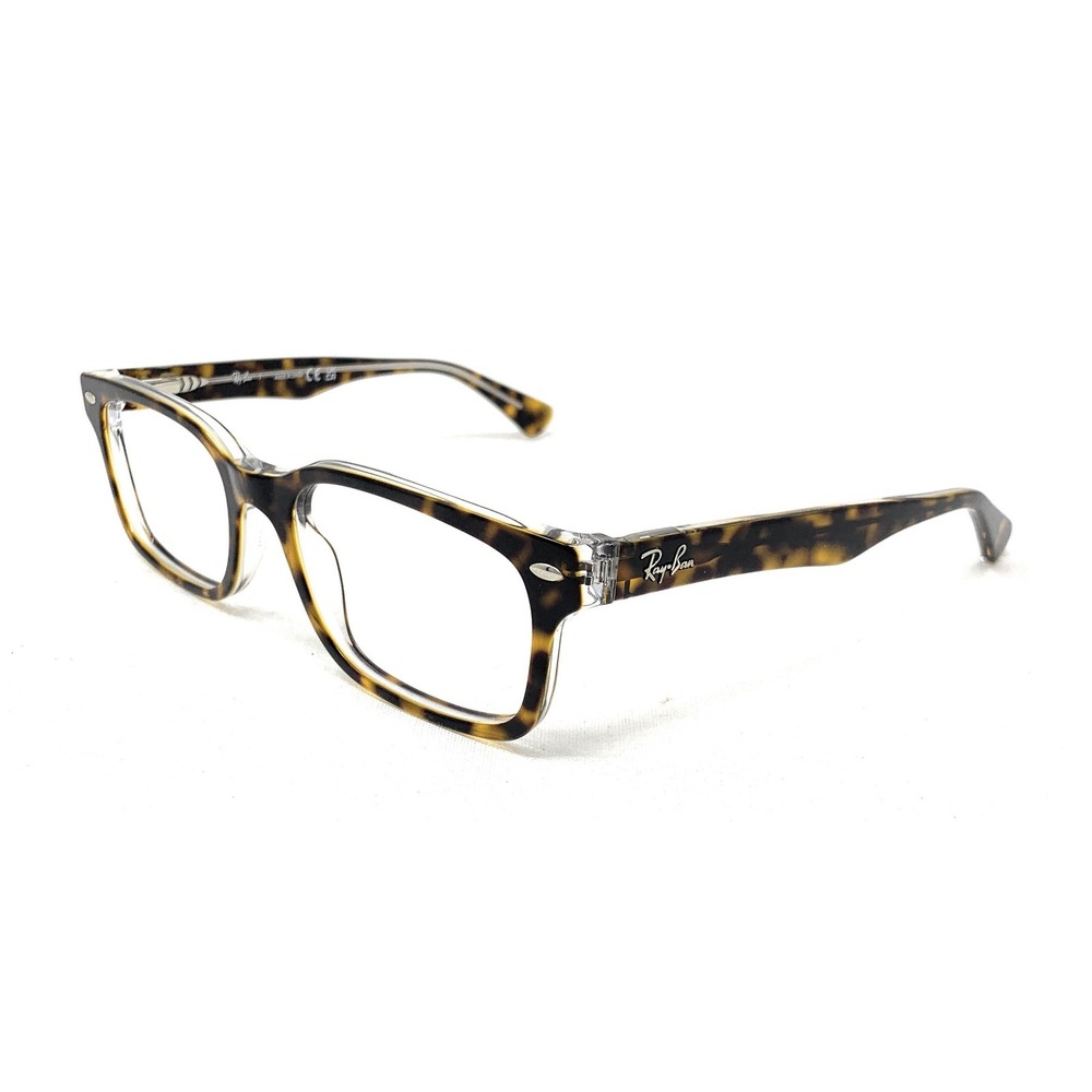 RAY-BAN RB 5286 5082 Havana Tortoise Transparent Square Eyeglasses 51-18-135